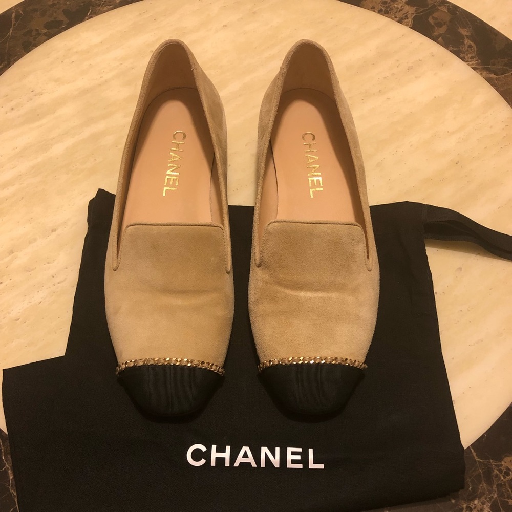 Auth Chanel Comfy Classic Loafers Size 38